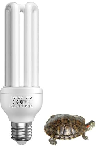 SKIKHN UVB 5.0 Vogellampe, E27 23W Reptilien UVB Lampe Terrarium, Vogellampe Glühbirne, Light Bulb 5.0, für Vögel, Schildkröten, Papageien Reptilien