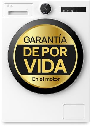 LG F4X7513TWS Lavadora Inteligente, 13 Kg, 1400rpm, Carga Frontal, 23 Programas, Autodosificación, AI Direct Drive, TurboWash 360º, 30% más eficiente que A, Serie 750, Blanca