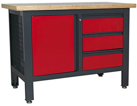 Sealey Ap1372B Workstation With 3 Drawers & Cupboard