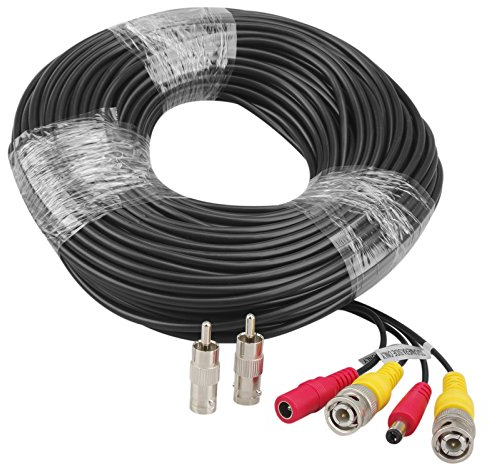BNC Kabel AHD Videokabel BNC Video und DC Power Verlängerungskabel mit Anschluss für DVR System CCTV Überwachungskameras (1pcs Verpackt, 40 M)