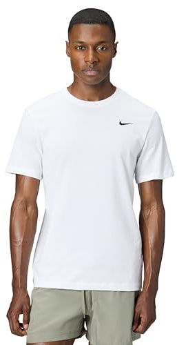 Nike Men Dri-Fit Training T-Shirt - White/Black, X-Large