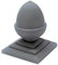 4 x Linic Acorn Fence Top Finials & 3 Fence Post Caps. Rot Proof, UK Made. (GT0009) Free UK Postage (Grey)