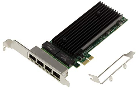 KALEA-INFORMATIQUE Carte contrôleur réseau PCIe 2.0 x1 4 Ports RJ45 Quad GIGABIT ethernet avec Chipset Intel 82576. Equerres Low et High Profile
