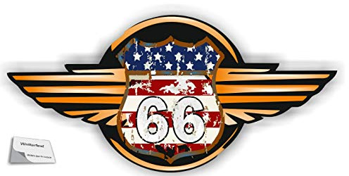 1 Stück USA Route Aufkleber Abziehbild in verschiedenen Größen Amerika Aufkleber (R20/2/5) (40x17cm)
