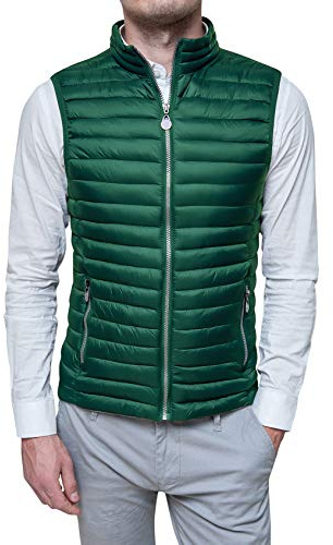 Evoga Giubbotto piumino uomo casual smanicato gilet slim fit Jacket