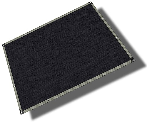 LIVEINU Sun Voile d'ombrage - Protection solaire - Protection UV - Respirante - Pour jardin, camping, terrasse, rectangulaire, parasol - Avec œillets - 3 x 5 m - Noir