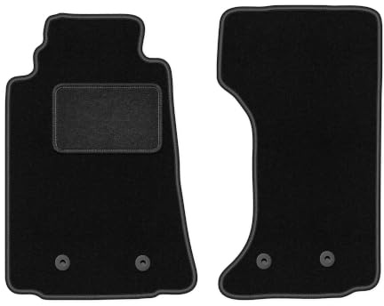Velours-Fußmatten passend für Mazda MX-5 III 2005-2015, Schwarz, LUX | passend für Cabrio; Velours-Teppich (Polypropylen), ca. 6,5 mm; rutschfest, runde Befestigungen (Typ VLV)