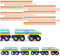 Holz Eisenbahn Modellwahl Schnellzug + Schienen - inkl. Name - Zug mit beweglichen Achsen - passend für alle Schienen-Systeme & Straßen - z.B. Brio/Hero..