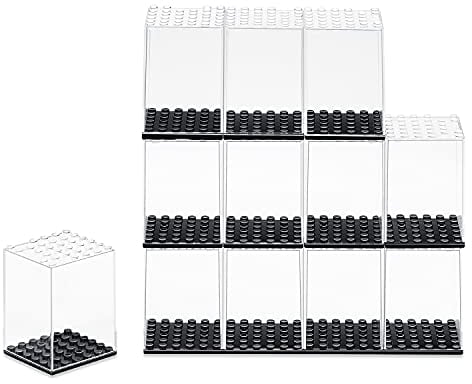 Acrylic Display Case for Minifigures & Collectibles - 12-Block Stackable, High-Transparency Storage Box