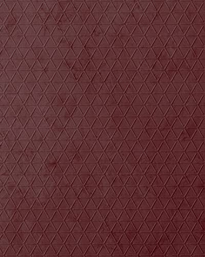 Wandpaneel Textiloptik WallFace 22739 CUBE VELVET Bordeaux Wandverkleidung samtig weich in Leder Optik matt rot 2,63 m2