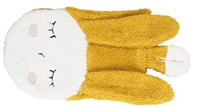 Kinderwaschlappen mit Tiergesicht aus 100% GOTS-zertifizierter Bio-Baumwolle (Hase Mustard)