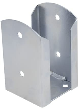 Pfostenträger Aufschraubhülse 122x150x2,5 mm verzinkt Pfostenschuh Bodenplatte für Holzpfosten Metall Halterung