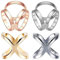 4 Stücke Schalring Clip, Metall Schalclip, Verschluss Schal Clip, Schalring Clip Tuchring, Goldene Schalschnalle, Drei Ringe Einfach Schalclip Broschen für Damen Seidenschals, Schals(Gold+Silber)