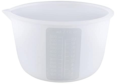 Niktule Misurini liquidi - Bicchieri di miscelazione in Silicone per Resina,Tazza in Silicone Graduata da 600 ml per Vernice, Kit di miscelazione Resina per stampi epossidici, Accessori per colata di