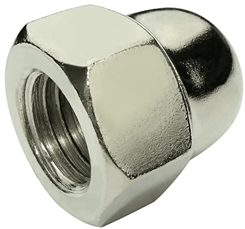 AERZETIX - C58275 - Juego de 5 - Tuercas ciegas M20 - hexagonales 6 lados - forma elevada hueco - rosca métrica hembra - en acero - color plata