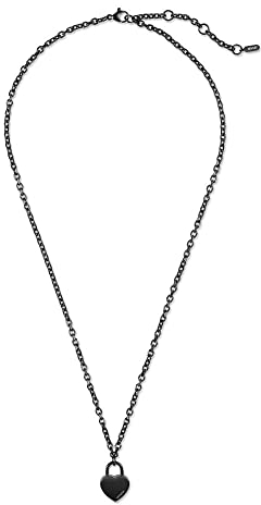 MVMT Halskette für Damen Kollektion HEARTLOCK NECKLACE Schwarz - 28200193