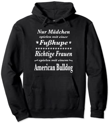 American Bulldog - Bulldog Design - Fußhupe Hund Pullover Hoodie