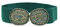 QUEEN HELENA Cintura Elastica Gioiello con Gancio Sottile Fina Elegante Cinta Elasticizzata Casual a Fascia Senza Buchi Donna CI014 (Taglia Unica, Verde)