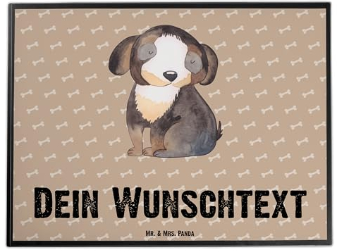 Mr. & Mrs. Panda Schreibtischauflage selbst gestalten Hund Entspannen - Personalisierte Geschenke, Niedlich, Schreibtischunterlage personalisiert, Schreibunterlage, Süß, Sprüche, Liebe, bedrucken