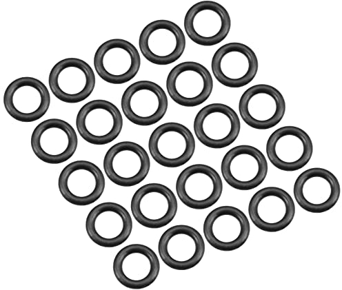 QUARKZMAN 11mm x 6mm x 2.5mm Nitrilkautschuk O-Ringe x 50 Stücke Rund Dichtungsscheibe für Wasserhahn Klempner Reparatur Dichtung Verbindung [Schwarz]