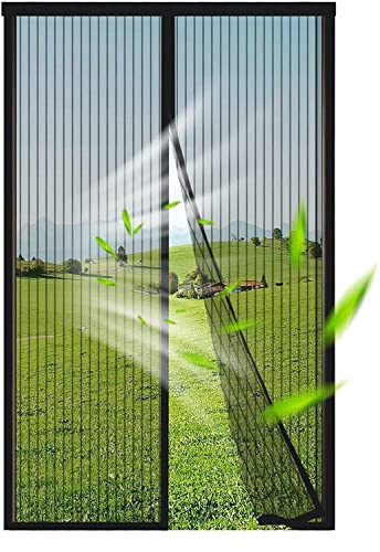 Zanzariera Magnetica per Porta 155x230cm,Tenda Zanzariera Porte con Calamita Anti Zanzare Insetti,Non è Necessario Praticare Fori, Tenda Magnetiche Chiusura Automatica Traspirante