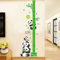 COVPAW® XXL Wandtattoo Wandaufkleber Messlatte Kinderzimmer Panda Bambus Kinder Höhe Wandsticker Maßband Wall Sticker Kind Geschenk Junge Mädchen Baby Babyzimmer (Panda)