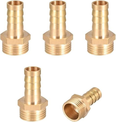 BigCheer 5 piezas latón espiga tubo adaptador 10 mm pasador x tubo exterior G3/8