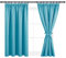 DWCN Lot de 2 Rideaux Occultants avec Galon Fronceur et Cravates - Thermique Isolant Anti Froid et Chaleur pour Cuisine, Salon et Chambre - Turquoise, 117 x 137 cm (Largeur x Hauteur)
