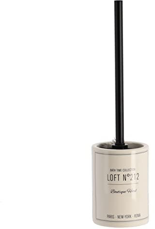 Tendance - Brosse Dolomite Tige INOX Imprime - Neo Retro Blanc