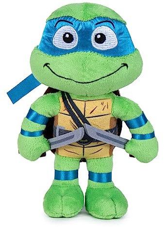 Famosa Softies Leonardo 760022773 Plüschfigur aus dem Film Chaos, 30 cm, mit blauer Maske und Details, als Geschenk für Jungen und Mädchen jeden Alters