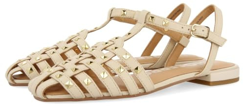 GIOSEPPO Sandalen im Stil von Canby, aus Leder, Schwarz, Elfenbein, 38 EU