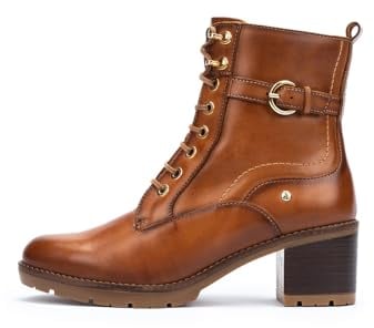 Pikolinos Stiefeletten mit Absatz in Leder LLANES für Frauen Farbe Brandy