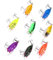 8 Farben Bunte Weiche Zikade-Form, Die Fischköder-Köder-Fischerei-Köder Mit Haken Simuliert, 5 cm/6 G