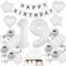 Luftballons 19. Geburtstag - Weiße Deko für Mädchen und Jungen - Party Dekoration für 19 Jahre