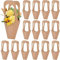 Papier-Geschenktüten, Geburtstagsgeschenktüten, 20 Stück, Blumenhüllen, Kraftpapier, Blumen-Geschenktüten, langer Henkel, Blumen-Display-Tasche, 35,5 x 19 cm/14 x 7,5 Zoll