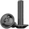 Drenky Tornillos Torx 20 Piezas, M5x25mm Tornillo De Cabeza Alomada Con Brida ISO 7380-2 Tornillos Acero Inoxidable Negro A2 V2A Tornillos Torx Con Brida, Tornillos Roscados Totalmente