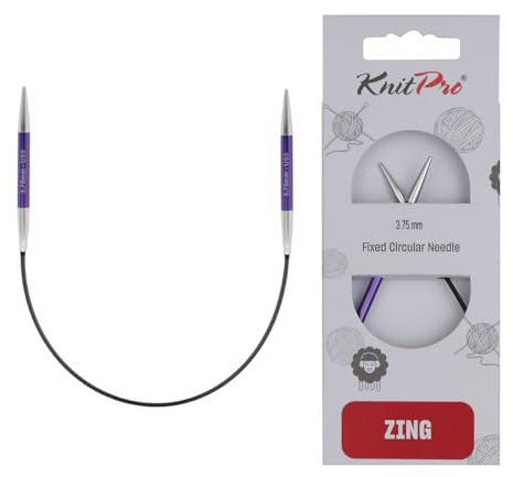 KnitPro Zing Fixed Circular Needles 9 (22.5cm) | 3.75mm