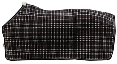 Kentucky - Abschwitzdecke Fleece 'Heavy' Check Printing braun 130-6'0