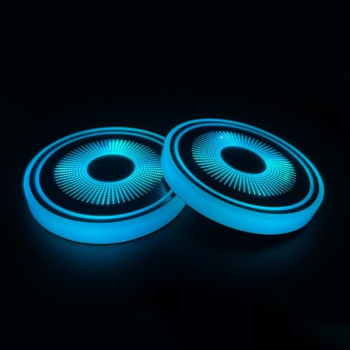 Pyaio 2 pièces Porte-gobelets,pour BMW 1 Series E87 E81 E82 E88 116 116i 118 118i 118d 120 120i Coaster Support Gobelet Voiture LED 7 Couleurs Chargement Anti-dérapant Dessous Verre,A