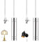 AUCANNIO 2PCS Bathroom Light Pull Cord, Pull Cord Weight Handle with 150cm Light Pull Cord Extension, Light Pull Cord for Toilet Ceiling Fan Light Switch