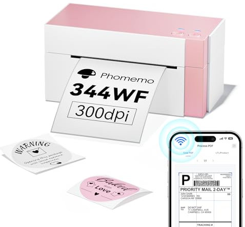 Phomemo DHL Etikettendrucker Bluetooth, Shipping Label Printer 4x6 Versandetiketten Drucker, Thermodrucker Labeldrucker für Amazon, Etsy, Shopify, Royal Mail, DHL, FedEx, UPS