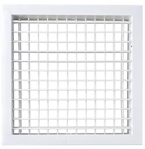 Cubierta de rejilla de ventilación de aleación de Rejilla de ventilación de aluminio de 15, 20, 25, 30, 35, 40, 45, 50 y 60 cm, rejillas cuadradas con hoja ajustable(600 x 600 mm (23 5/8 x 23 5/8 in))