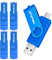 THKAILAR USB C Memory Stick 64GB 5Pack USB 3.1 Type-C Flash Drive OTG Thumb Pen Drive Dual 2 in 1 USB Flash Drive for iPhone 15, Android Phone, TV, PC,Tablet(Blue)