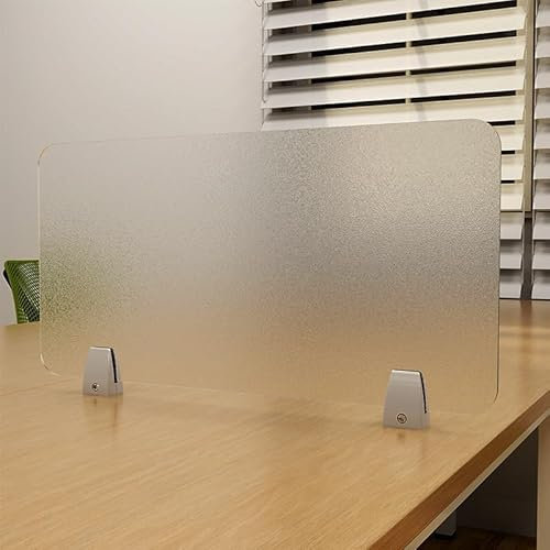 WENNEWU Schreibtisch-Trennwand, Sichtschutzwand Halterung FüR Theken-Schreibtisch-Acrylplatten Freistehender Sichtschutz, Arbeitsplatz-Schreibtisch-Trennwand,A,60X40CM/23.6X15.7IN