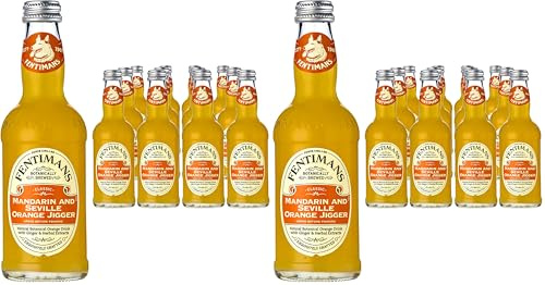 Fentimans Mandarin and Seville Orange Jigger - Natural Botanically Brewed Orange Drink - Perfect Mixer - Low Calorie, Gluten-Free and Vegan Soft Drinks - 12 x 275ml (Pack of 2)