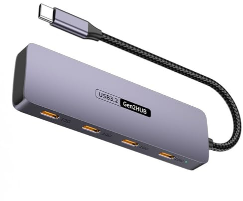 10GBPS 140W Fast Charge 3.2 USB C Hub with PD100W Adapter for Laptop Smartphone Tablet 4K HDTV Portable C Hub