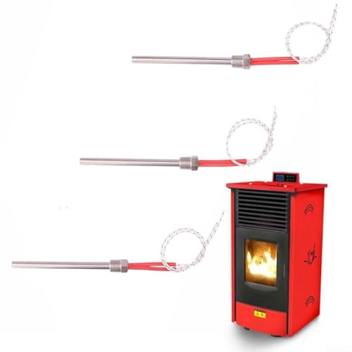 MuchLuckystar Pellet Stove Igniter, 300/350W 3/8 Thread 220V Cartridge Resistance for Wood Burner Boiler Fireplace Heating Element Rod(10x150mm)