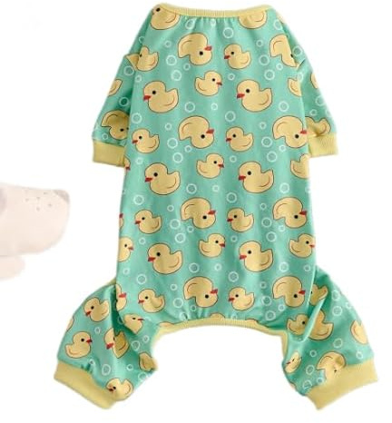 TenaLucy Kostüm Hund Schlafanzug, Kleine Gelbe Ente Hundebekleidung & Zubehör, Chihuahua Kleidung Hundeschlafsack, Niedlich Katzenbekleidung, Hunde Geburtstag Hundepyjama für Katzen Hunde (L)
