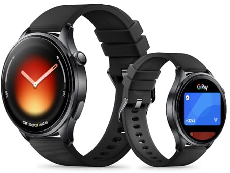XIAOMI Watch 5 Smartwatch, Google Wear OS, NFC Pay, AI, Gemini, 1.54'' display, 6 days battery life, GPS fitness tracker, gesture control, sapphire glass, 47mm, Bluetooth, Black