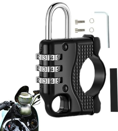 Antivol pour casque de moto, gadget à combinaison de chiffres, antivol pour, hommes, femmes, parking en plein air, moto, vélo électrique, nuit